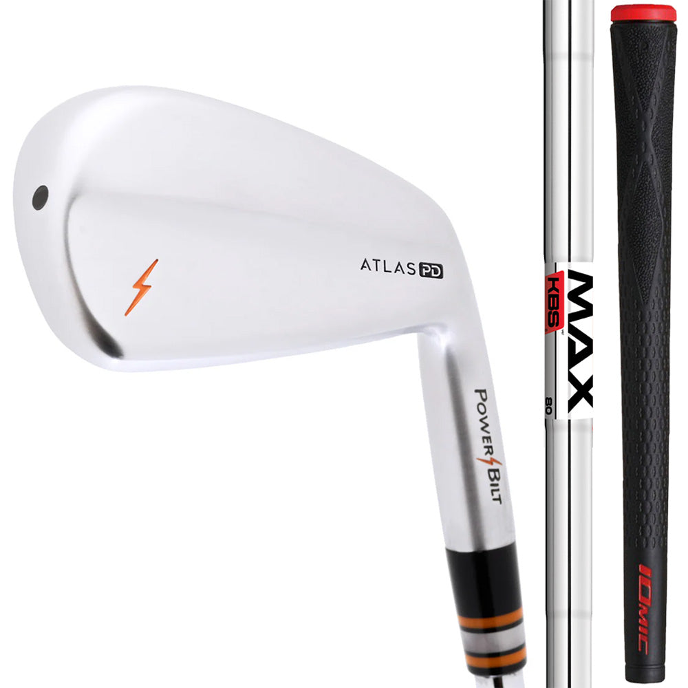 Powerbilt Atlas PD Chrome RH Iron - KBS Max 85 R - Iomic Sticky Light 1.8 - Black/Green