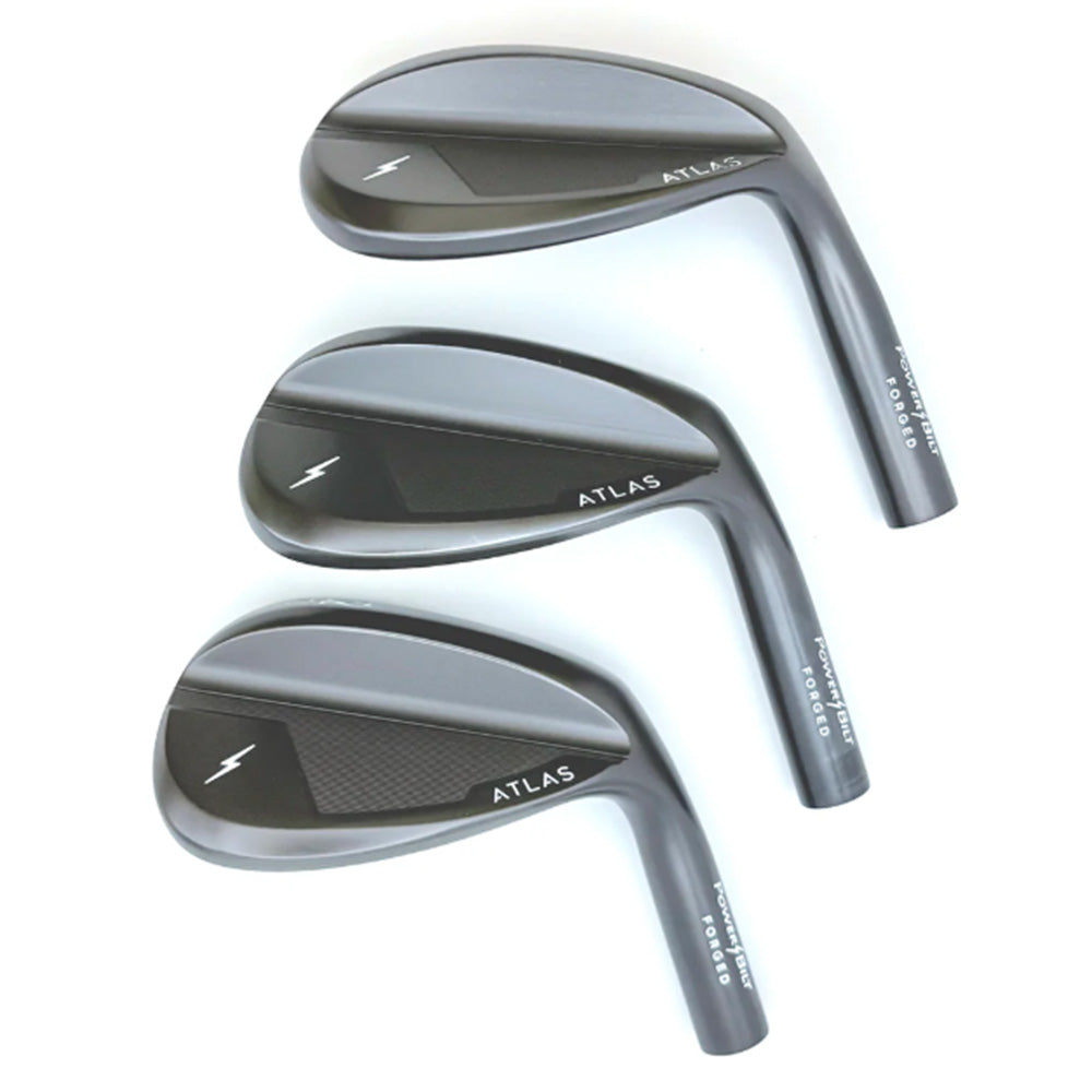 POWERBILT ATLAS GUNMETAL FINISH RH WEDGES .370 (HEADS ONLY)