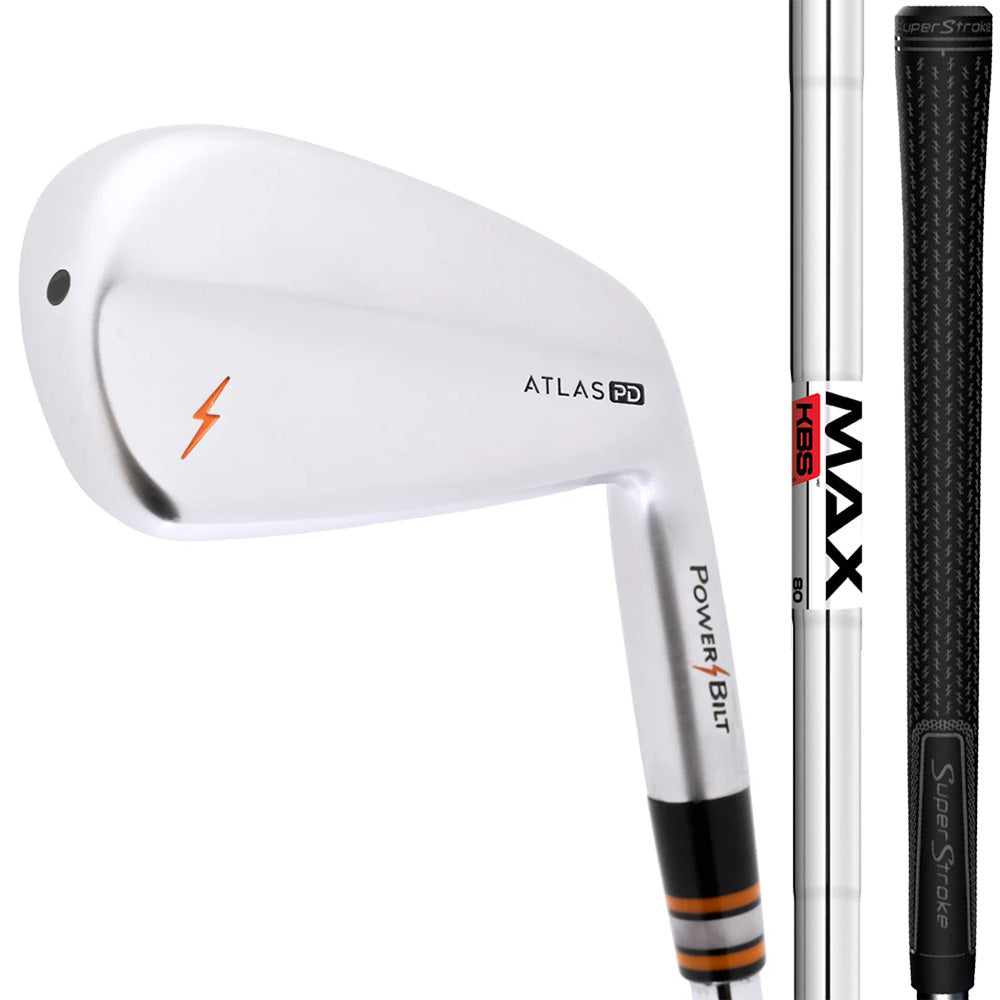 Powerbilt Atlas PD Chrome RH Iron - KBS Max 85 R - Superstroke Crossline 2.0 Standard Black