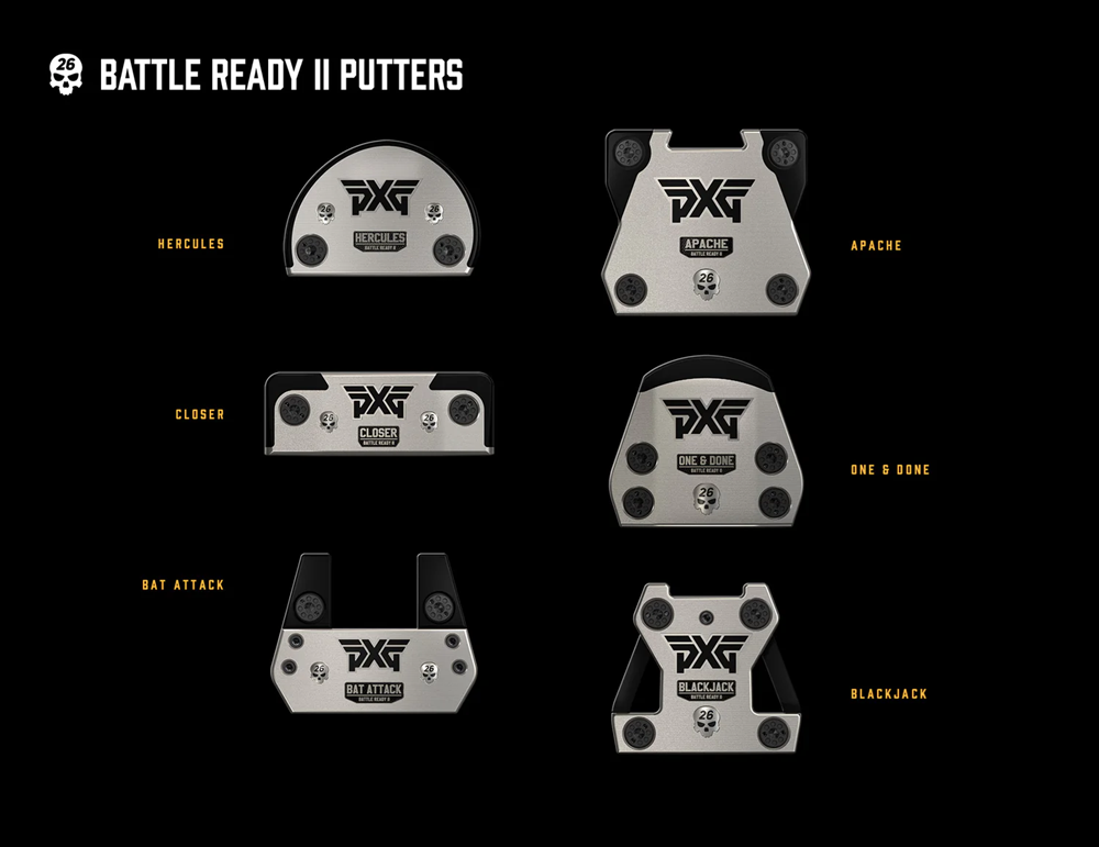 PXG BATTLE READY II PUTTER HEADS (RH) (HEAD COVER INCLUDED)