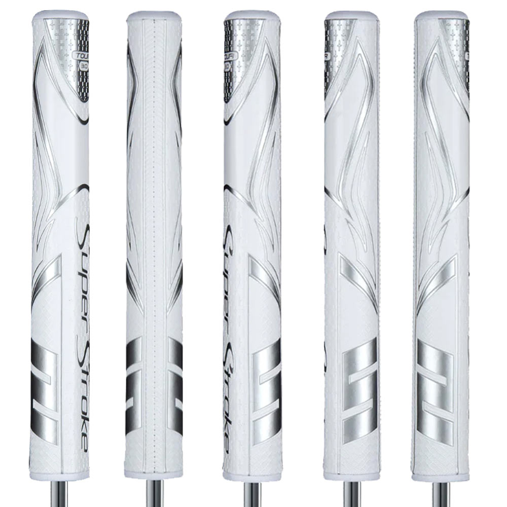 Super Stroke Zenergy Tour 3.0 - Impugnatura per Putter da Golf con Tecnologia Spyne migliorata Senza svasatura, Zone testurizzate e Tech-Port, Nero/Bianco Super Stroke Zenergy Tour 3.0 - Impugnatura per Putter da Golf con Tecnologia Spyne migliorata Senza svasatura, Zone testurizzate e Tech-Port, Nero/Bianco