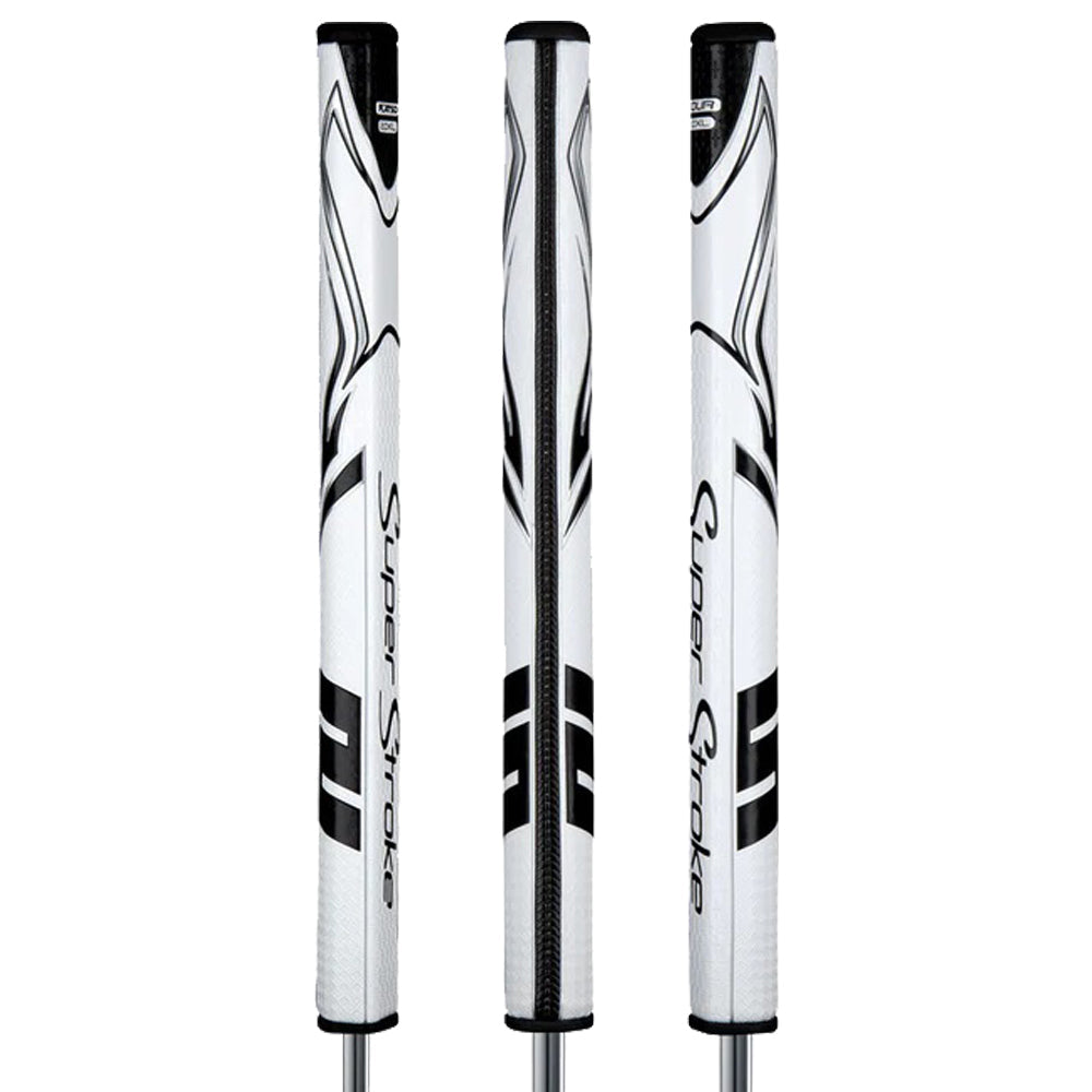 SUPERSTROKE ZENERGY XL FLATSO 2.0 PLUS PUTTER GRIPS - WHITE/BLACK