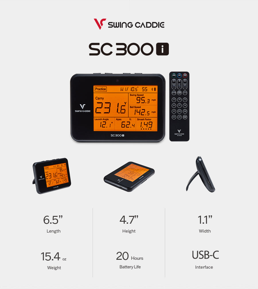 SC300i SWING CADDIE VOICE PORTABLE LAUNCH MONITOR