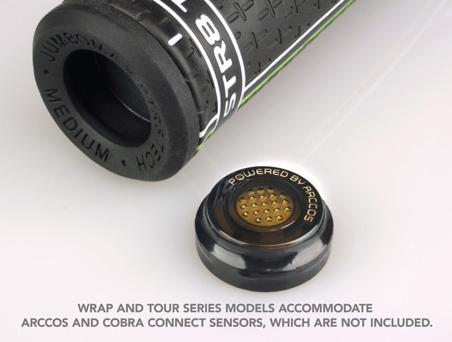 JUMBOMAX STR8 TECH TOUR NON-TAPERED SWING GRIPS - BLACK/GREEN
